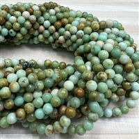 kelliesbeadboutique.com | 6mm Mongolian Turquoise Round Beads