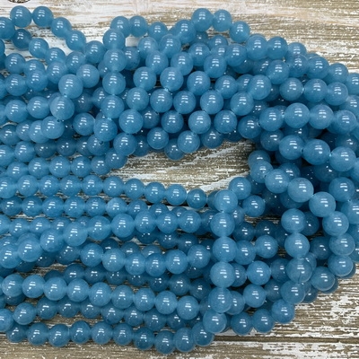 8mm Dark Cyan Jade Strands