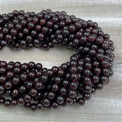 www.kelliesbeadboutique.com | 6mm Garnet Strands