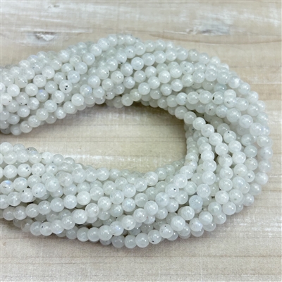 kelliesbeadboutique.com | 4mm White Moonstone Strands