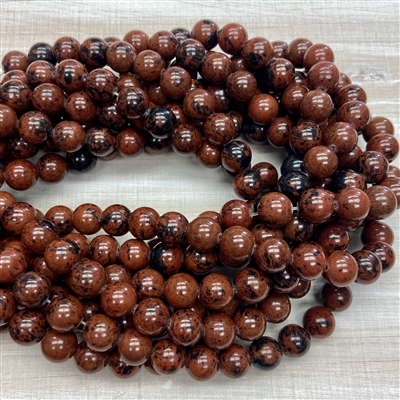 kelliesbeadboutique.com | 8mm Mahogany Obsidian Strands