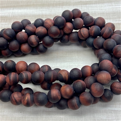 kelliesbeadboutique.com | 10mm Matte Red Tigers Eye Strands