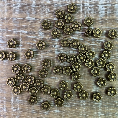 5mm Antique Bronze Flower Bead