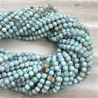 kelliesbeadboutique.com | 6mm Matte Robins Egg Blue Terra Jasper