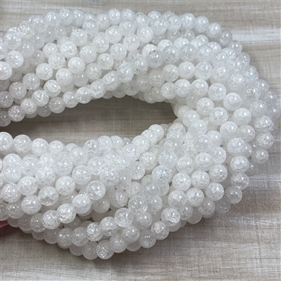 kelliesbeadboutique.com | 8mm Crackle Crystal Quartz Strands