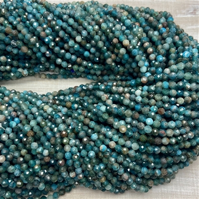 kelliesbeadboutique.com | 4mm Faceted Apatite Strands