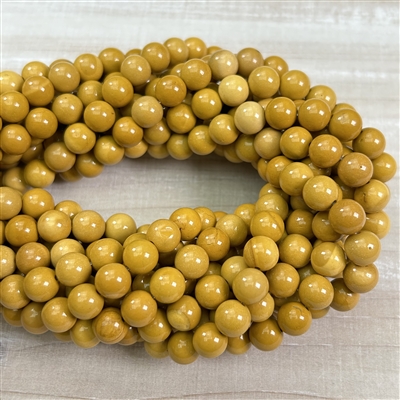 8mm Yellow Mookaite Strands