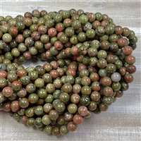 kelliesbeadboutique.com | 8mm Unakite Strands