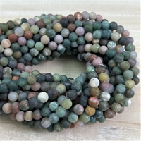 kelliesbeadboutique.com | 6mm Matte Indian Agate Strands