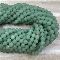 kelliesbeadboutique.com | 8mm Matte Green Aventurine Strands