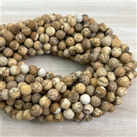 8mm Matte Picture Jasper Strands