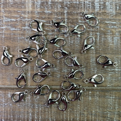 16x8mm Lobster Clasps - Silver