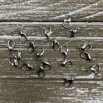 12x6mm Lobster Clasps -  Platinum