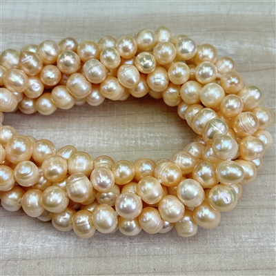 10mm Large Hole Peach Freshwater Pearls