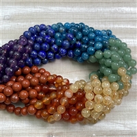 kelliesbeadboutique.com | 8mm Mixed Chakra Stone Strands