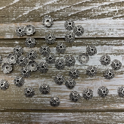 Antique Silver Bead Caps