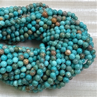 kelliesbeadboutique.com | 6mm Blue Green Howlite Strands