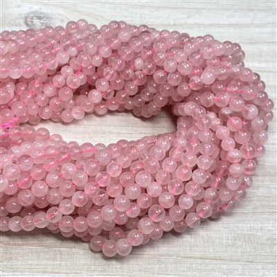 kelliesbeadboutique.com | 6mm Madagascar Rose Quartz