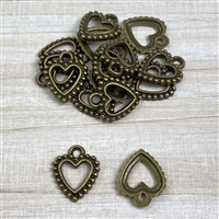 kelliesbeadboutique.com | Dotted Heart Charms