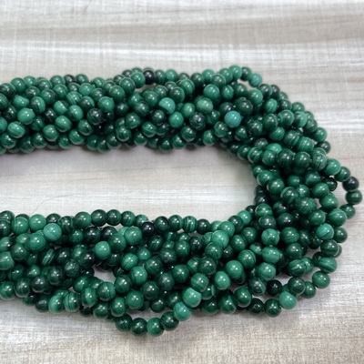 kelliesbeadboutique.com | 4mm Malachite Bead Strands