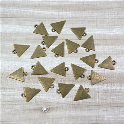 kelliesbeadboutique.com | Antique Bronze Triangle Charms
