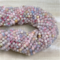 kelliesbeadboutique.com | 4mm Faceted Morganite Strands