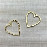 kelliesbeadboutique.com | Rustic Hammered Gold Heart