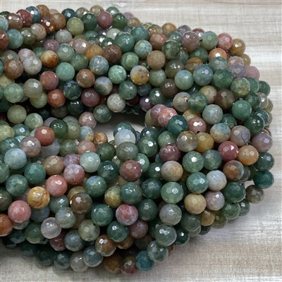 kelliesbeadboutique.com | 8mm Faceted Indian Agate