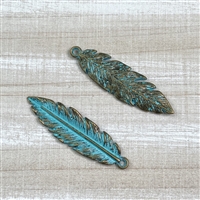 kelliesbeadboutique.com | Pewter Feather Pendant