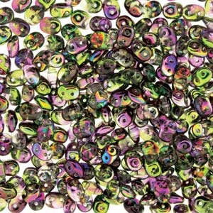 Crystal Magic Violet Green Super Duo Beads