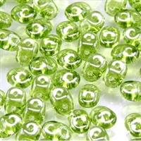 kelliesbeadboutique.com | Olivine White Luster Super Duo Beads