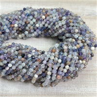 kelliesbeadboutique.com | 3mm Faceted Sodalite Bead Strands