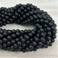 kelliesbeadboutique.com | 8mm Faceted Matte Black Onyx Strands