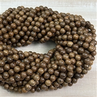 kelliesbeadboutique.com | 6mm Natural African Wenge Wood Strands