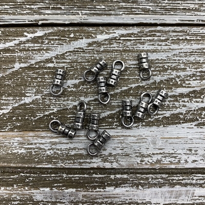 2mm Crimp End - Antique Silver