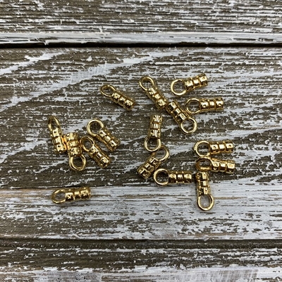 2mm Crimp End - Gold