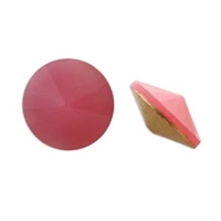 kelliesbeadboutique.com | Matubo 12mm Czech Glass Rivoli Pink Opal
