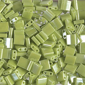 Miyuki 5mm Opaque Chartreuse Luster Tila Bead