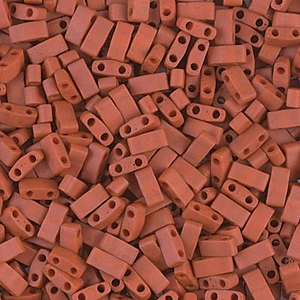 kelliesbeadboutique.com | Miyuki 5x2.3mm Burnt Sienna Half Tila Beads