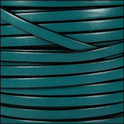 5mm Flat Teal Leather