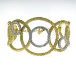 BLD0002 18k Yellow and White Gold Diamond Bracelet