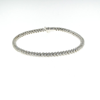 BLD0012 18k White Gold Diamond Bracelet