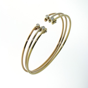 BLD0015 18k White, Yellow & Rose Gold Diamond Bracelet