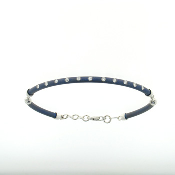 BLD0025 Blue Titanium Diamond Bracelet