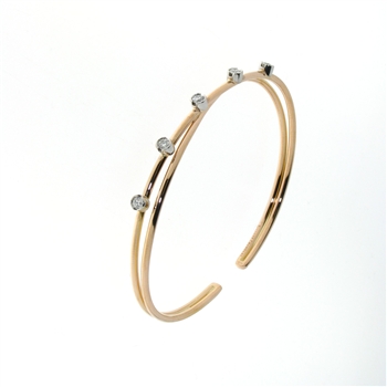 BLD0047 18k Rose Gold Diamond Bracelet