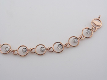 BLD2821 18k Rose Gold Diamond Bracelet
