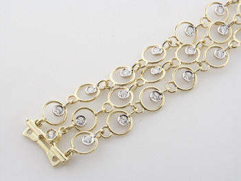 BLD2823 18k Yellow Gold Diamond Bracelet