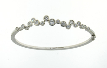 BLD3412 18k White Gold Diamond Bangle