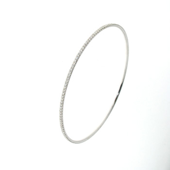 BLD3416 18k White Gold Diamond Bangle