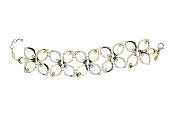 BLD3615 18k White & Yellow Gold Diamond Bracelet